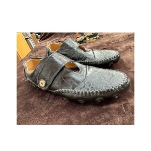 Mens Italian Hand Made Leather Driving shoes sz 12